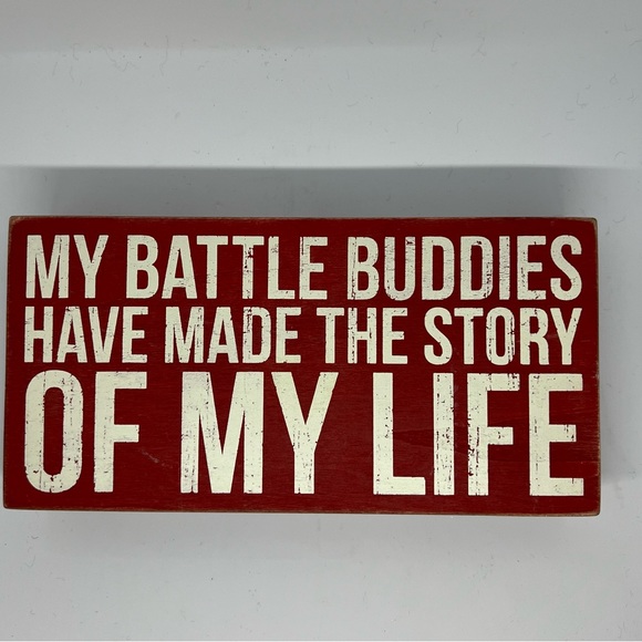 Primitives by Kathy patriotic distressed box sign - Picture 1 of 8